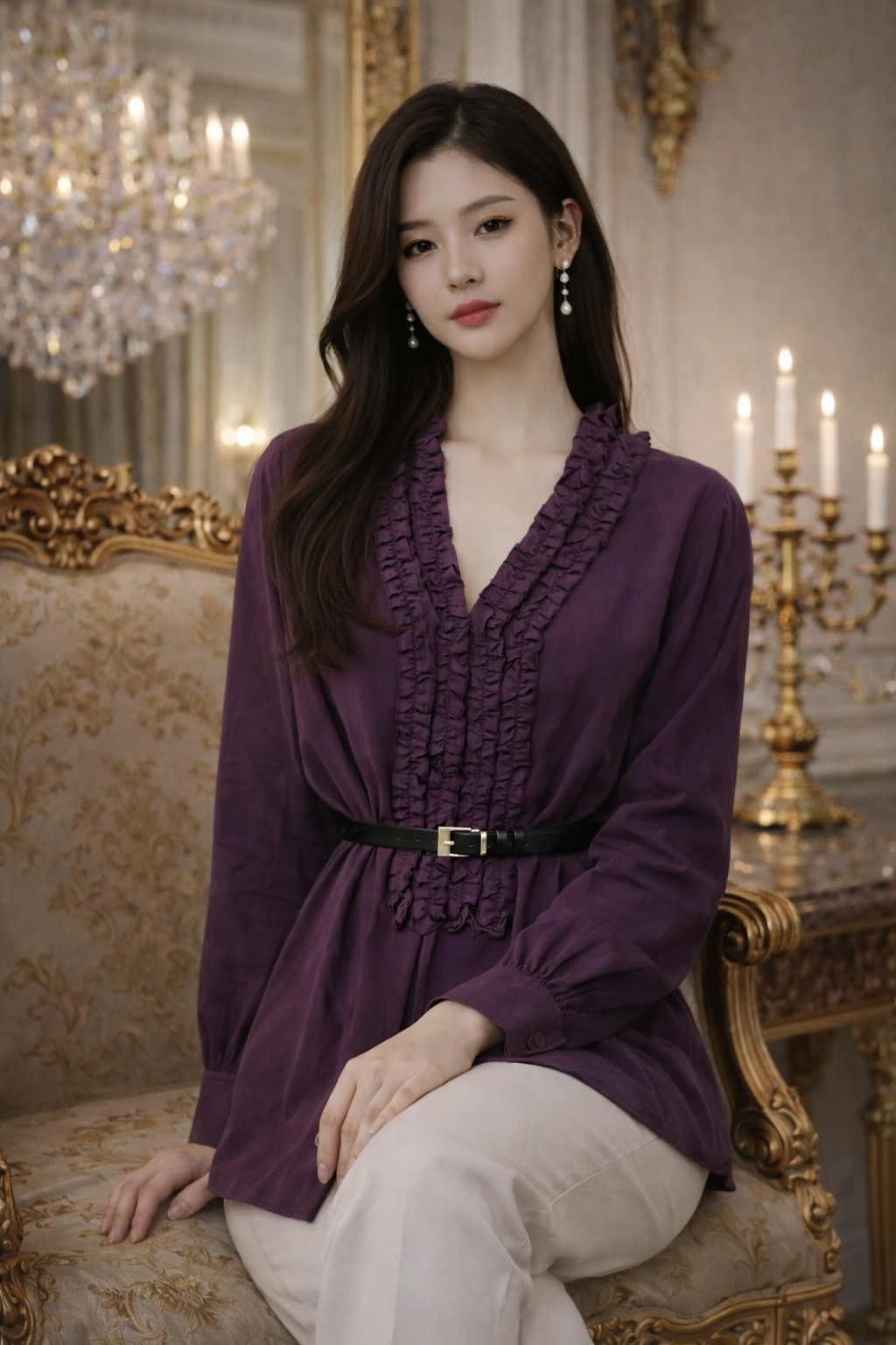 Elegance Ruched Neck Party Top