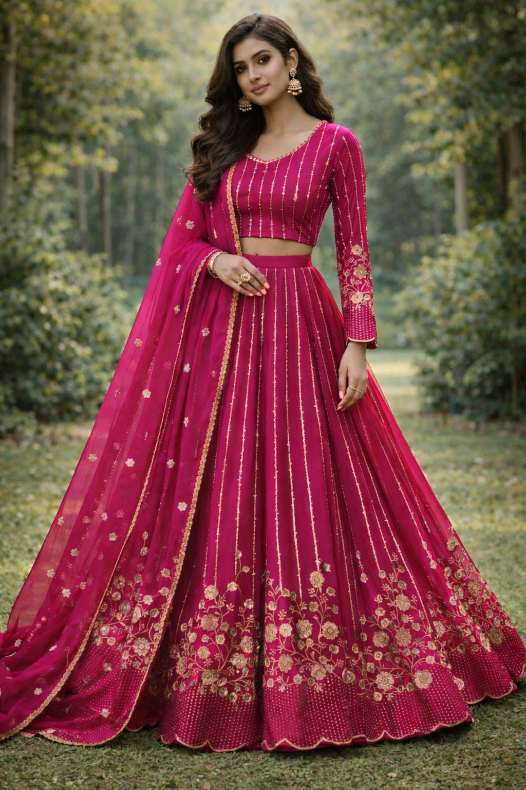 Royal Fuchsia Designer Lehenga Set