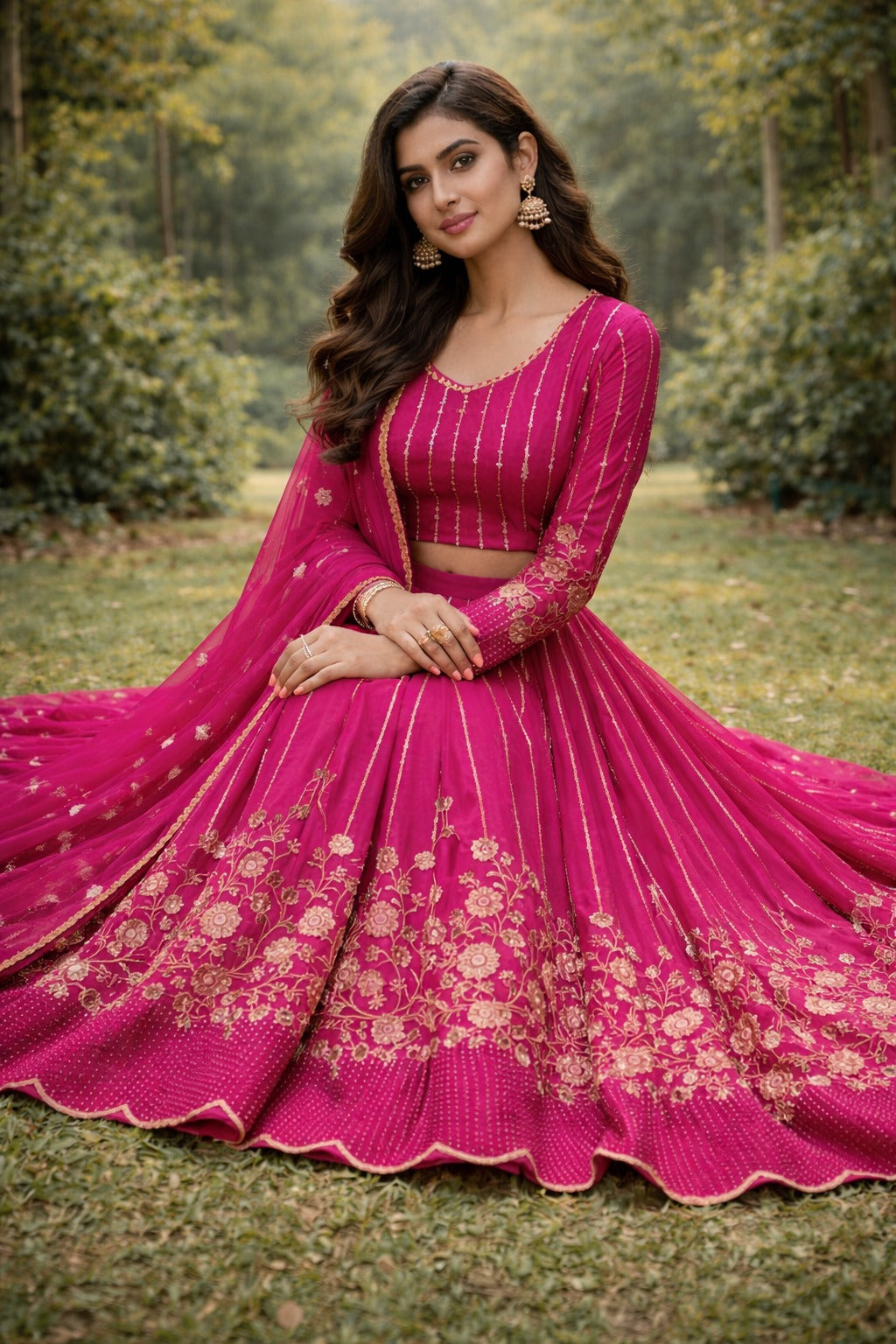 Royal Fuchsia Designer Lehenga Set