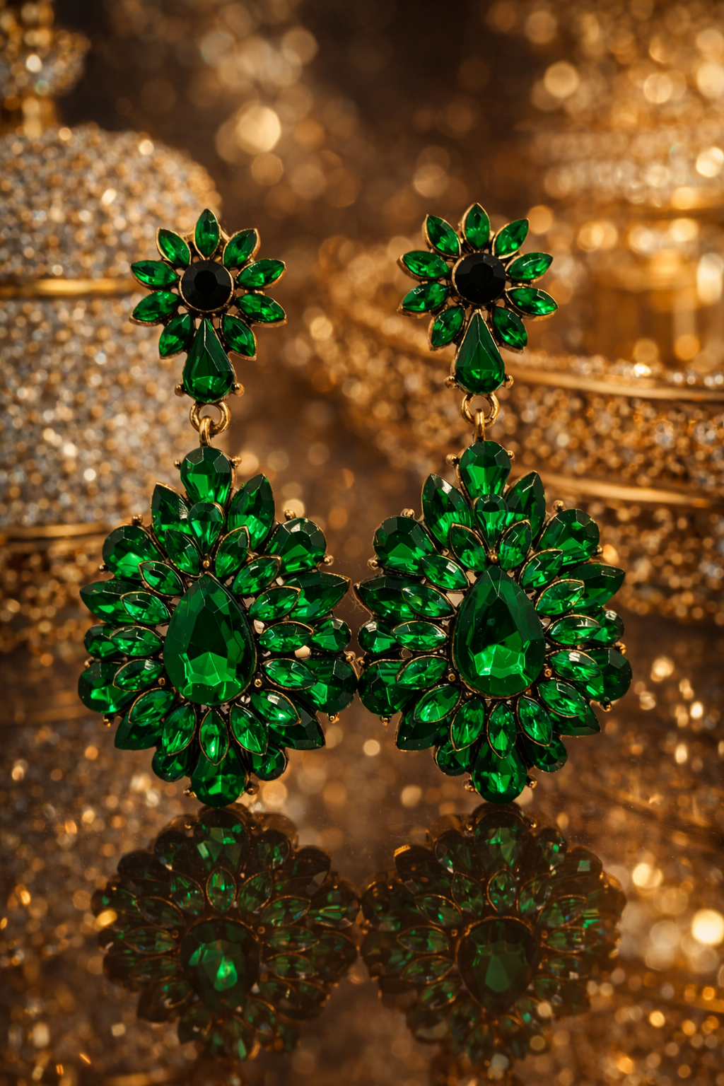 Emerald Royale Statement Earrings