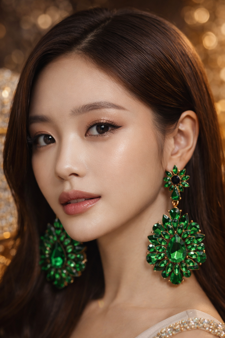 Emerald Royale Statement Earrings
