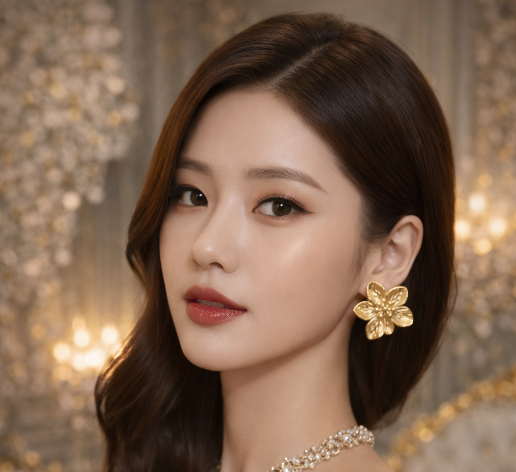 Golden Bloom Stud Earrings